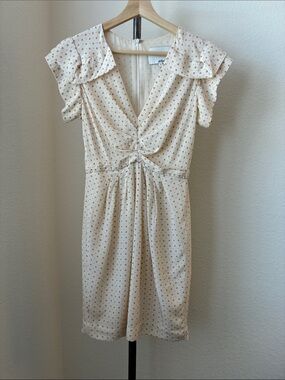 3.1 Phillip Lim sz 2 Silk Cream Dress Tiny Golden Stars Feminine